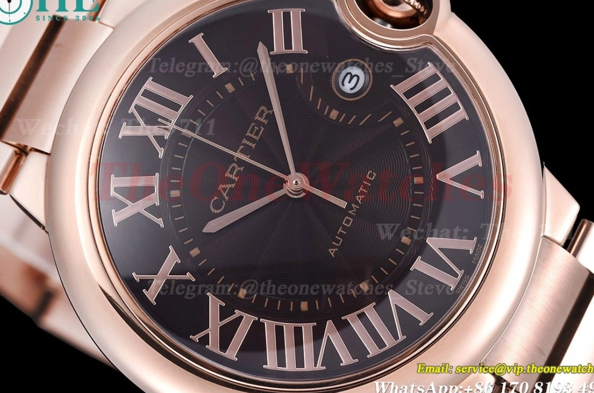 Cartier Brown De 42mm RG Bleu MY8215 Ballon RG Dial GDF 0417
